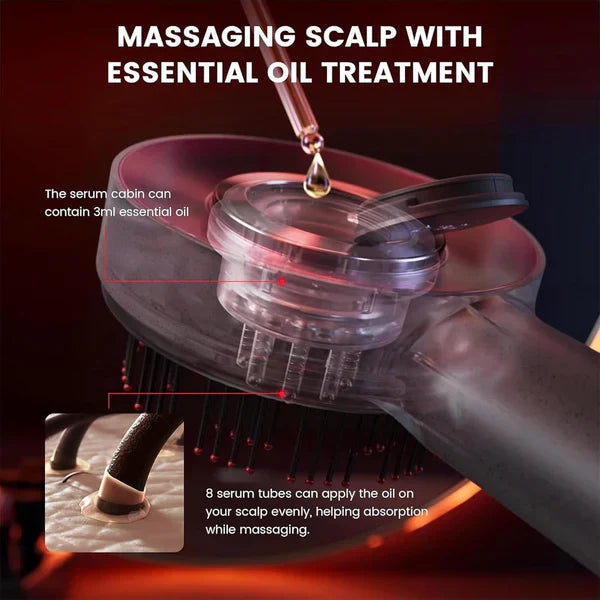 Nissa™ Scalp Massager Brush (Red) – فرشاة تدليك فروة الرأس (حمراء)