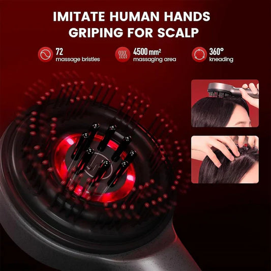 Nissa™ Scalp Massager Brush (Red) – فرشاة تدليك فروة الرأس (حمراء)